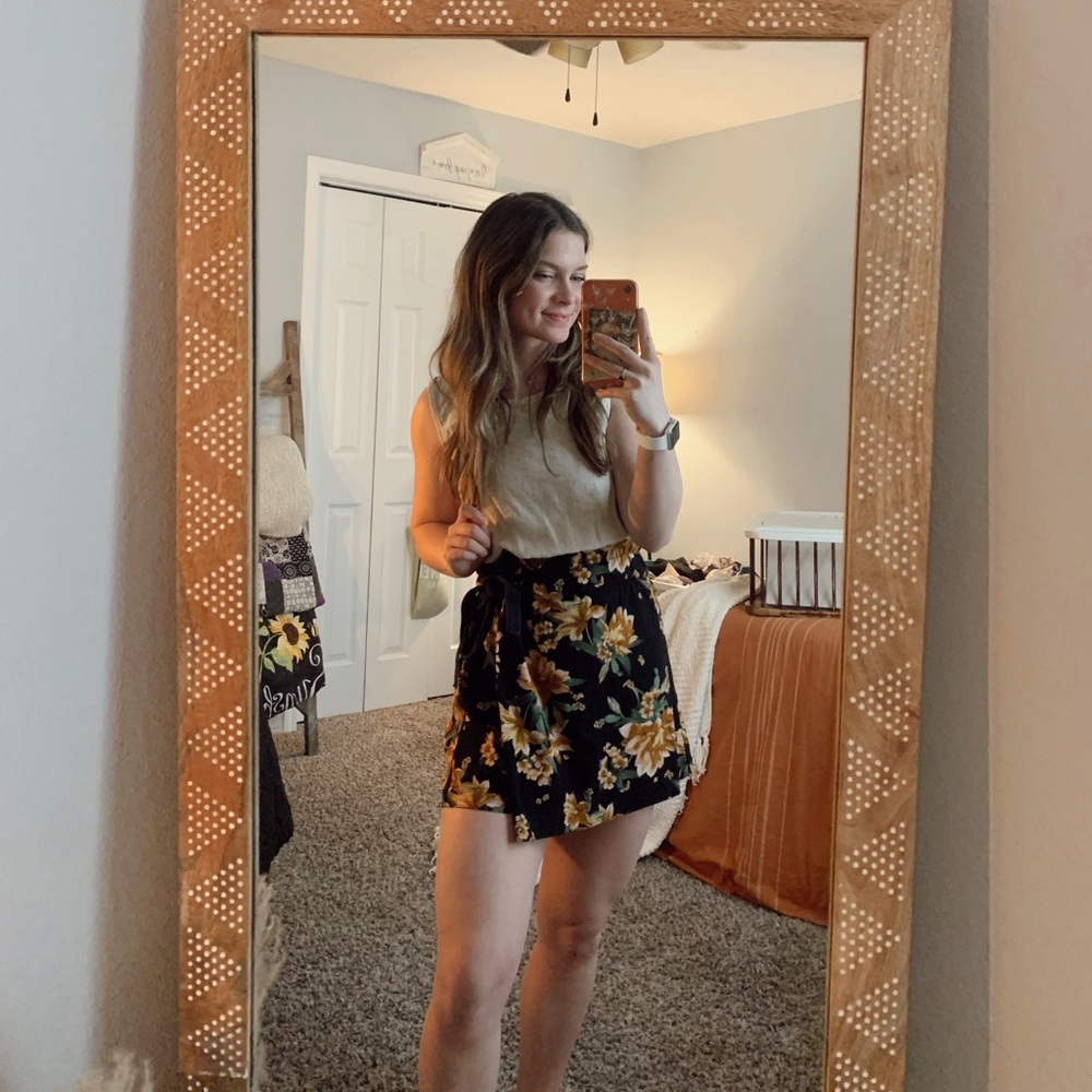 Skort with tie waist!